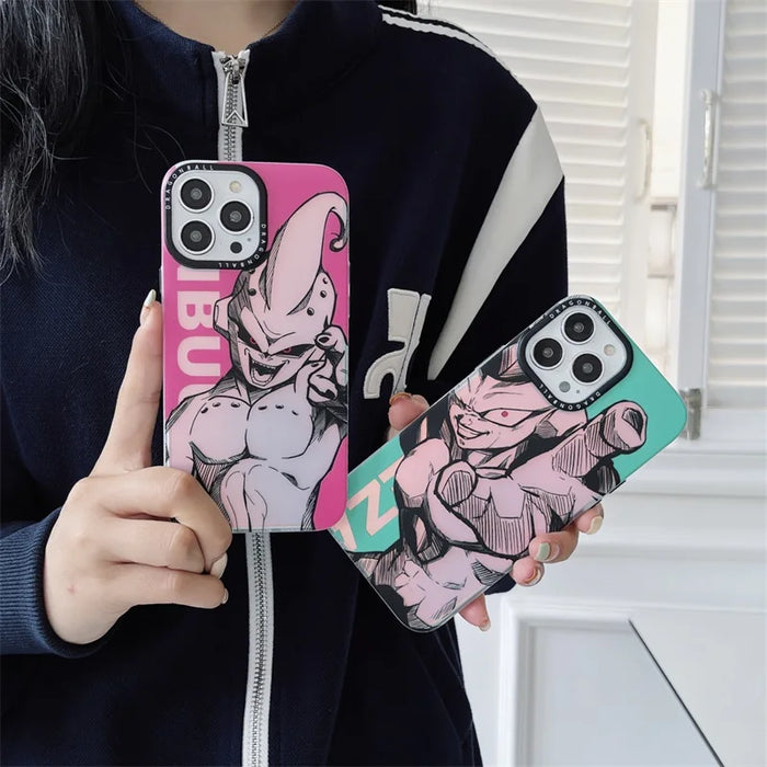 Luxury Cute Japan Anime Z Gokus Laser Phone Case For iPhone 15 14 13 12 11 Pro Max Cartoon Couple Anti-drop Bumper Back Cover