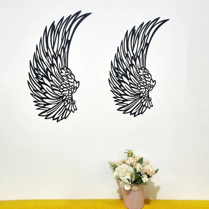 Black Angel Wings Luminous wings wall hangings, iron arts and crafts decoration