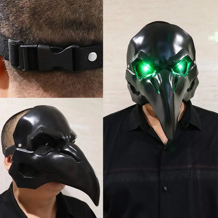 Punk Mask Crow Reaper Nevermore Skin Masks Reaper Plague Doctor Mask Birds Long Nose Punk Crow Retro Rock