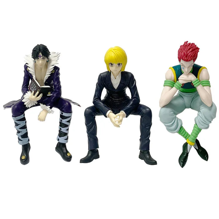 13.5CM Anime HUNTER×HUNTER Hisoka Noodle Press Killua Zoldyck GON·FREECSS Sitting Model Toy Gift Collection Action Figure PVC