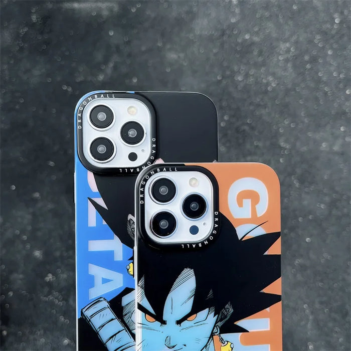 Luxury Cute Japan Anime Z Gokus Laser Phone Case For iPhone 15 14 13 12 11 Pro Max Cartoon Couple Anti-drop Bumper Back Cover