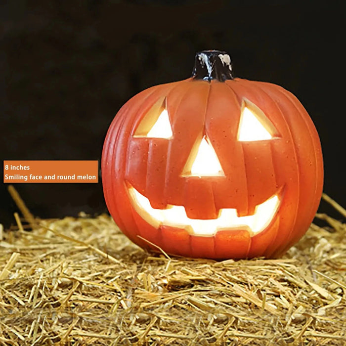 Pumpkin Lantern Plastic Halloween LED Pumpkin Lamp Flashing Ghost Festival Park Indoor Garden Decorat