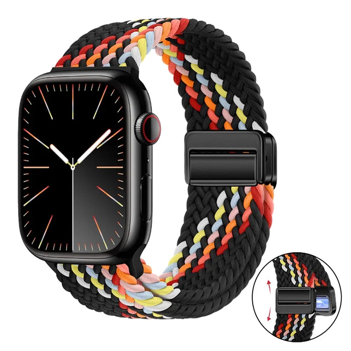 Woven nylon strap For Apple Watch 10 42mm 46mm Ultra 2 49mm 9 8 7 45mm 41mm breathable bracelet For iwatch 6 5 4 3 SE 44mm 40mm