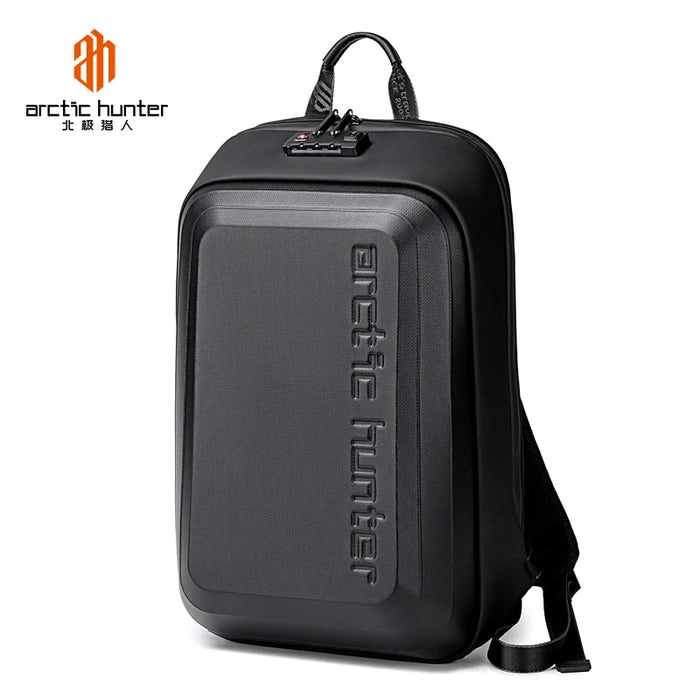 ARCTIC HUNTER Anti-Theft Mochilas Business Backpack Waterproof EVA Hard Shell Carbon Fiber Motorcycle USB Sports Backpack