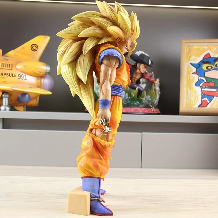 New 32cm Dragon Ball Z Goku action Figure Ssj3 Dbz Super Saiyan 3 Anime Figures Pvc Statue Action Figurine Models Halloween Gift Toys