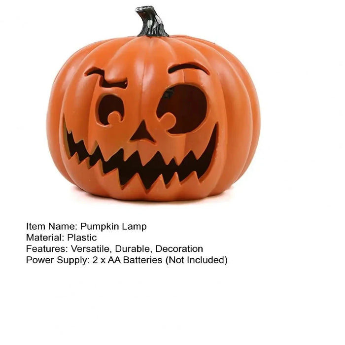 Pumpkin Lantern Plastic Halloween LED Pumpkin Lamp Flashing Ghost Festival Park Indoor Garden Decorat