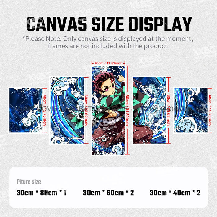 Demon Slayer Painting Anime No Frame Kamado Tanjirou Decor Kamado Nezuko Wall Art Picture Home Rengoku Kyoujurou Posters Canvas