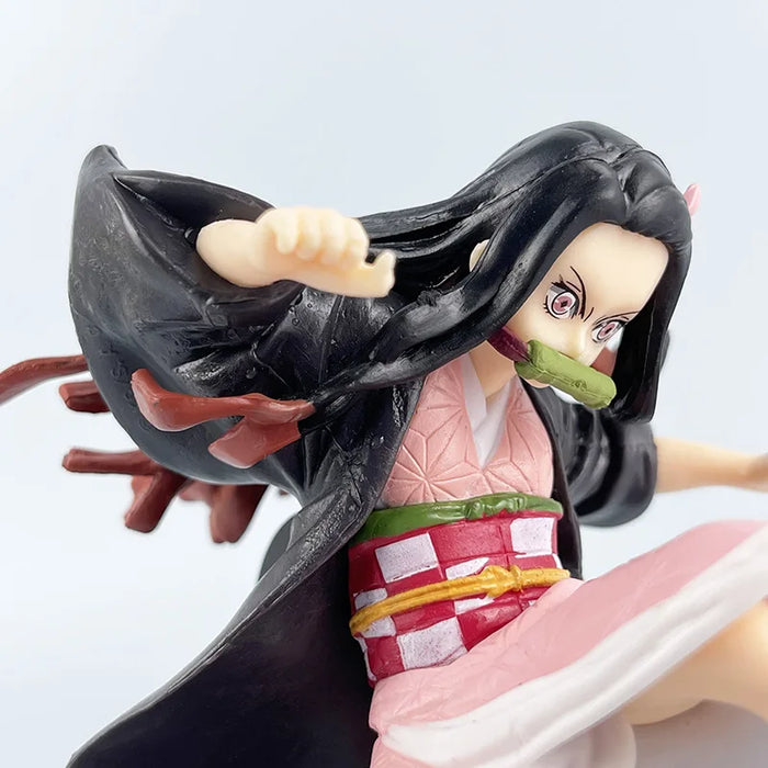 Anime Demon Slayer 17cm Nezuko Kamado Exploding Blood Action Figure Collectible Anime Peripheral Model Toy Ornament Doll Gift