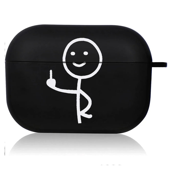 Creative Line Cute Black Airpod Cases Air Pro 3 for Airpods Pro 2 3rd Pods Gen Airpord Cover Cute Cartoon Simple Line Art Case