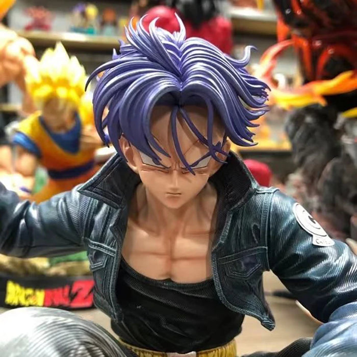 Dragon Ball Trunks Action Figure Statue 16cm PVC Ornaments Anime Super Saiyan Sitting Position Torankusu Figurine Model Toys