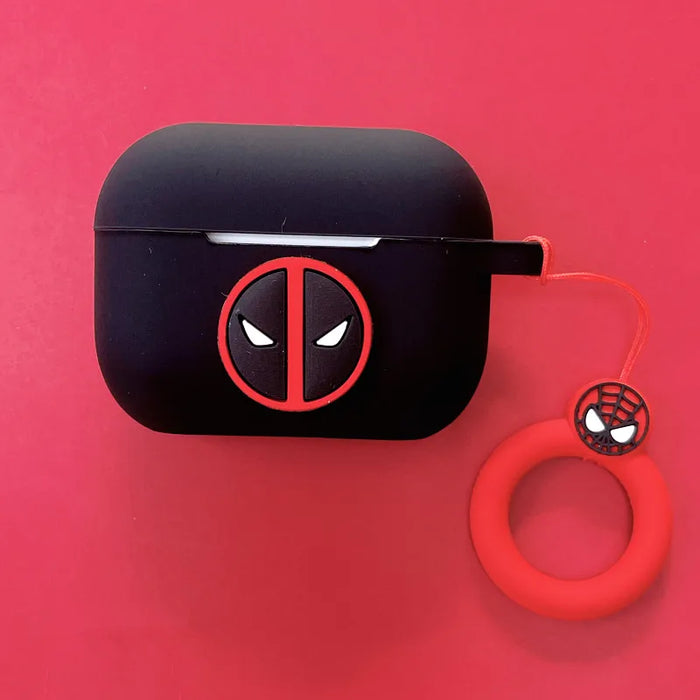 Cartoon Marvel Deadpool Earphone Case Cover For Airpods 4/Pro 2/3/1 2 Silicone Wireless Earbuds Protective Shell With Keychain