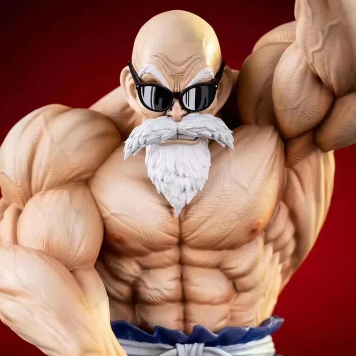 GK Anime Dragon Ball 25cm Master Roshi Action Figure Ornament Combat Posture Muscle Kame Sennin Statue PVC Collection Model Toys