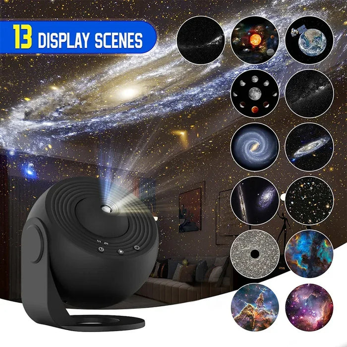 LED Night Light Galaxy Projector Starry Sky Projector 360° Rotate Planetarium Night Lamp For Room Decorative Children Kids Gift