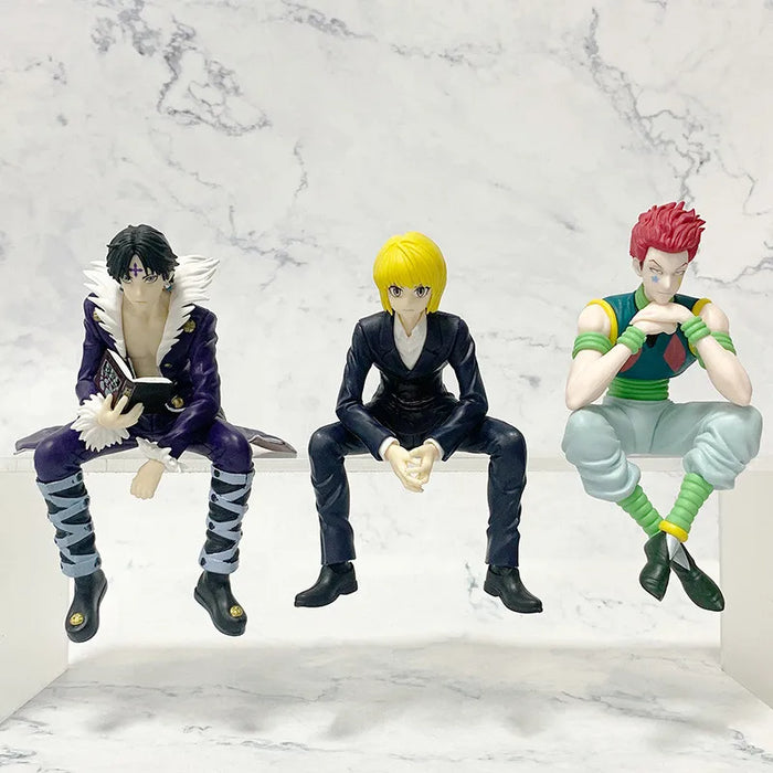 13.5CM Anime HUNTER×HUNTER Hisoka Noodle Press Killua Zoldyck GON·FREECSS Sitting Model Toy Gift Collection Action Figure PVC