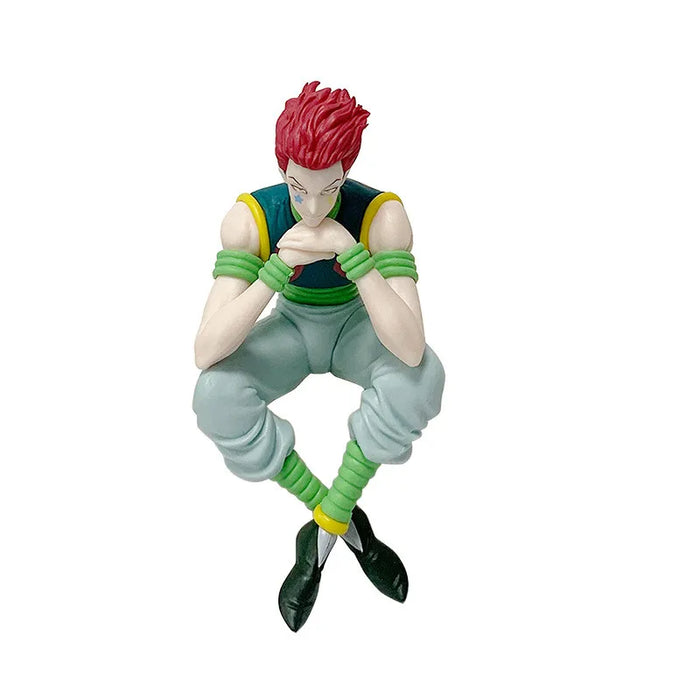 13.5CM Anime HUNTER×HUNTER Hisoka Noodle Press Killua Zoldyck GON·FREECSS Sitting Model Toy Gift Collection Action Figure PVC