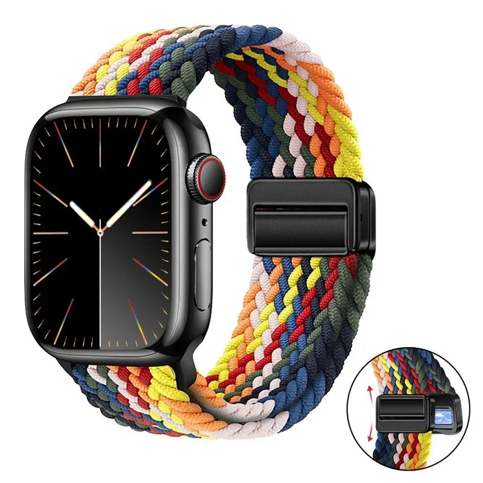 Woven nylon strap For Apple Watch 10 42mm 46mm Ultra 2 49mm 9 8 7 45mm 41mm breathable bracelet For iwatch 6 5 4 3 SE 44mm 40mm