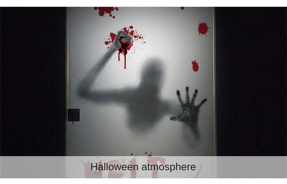 Horror Bloodstain Wall Sticker Handprint Footprint Blood Skull Window Sticker Halloween Decoration 2024 Halloween Scary Sticker