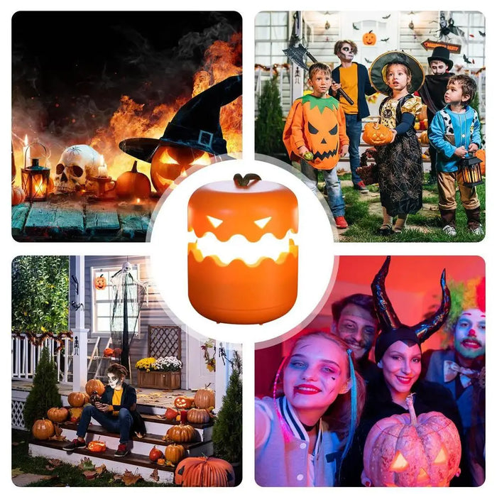 Jack O Lantern Lightweight Foldable Pumpkin Night Light Portable Halloween Decorations 360 Degree Beam Angle Pumpkin Decorations