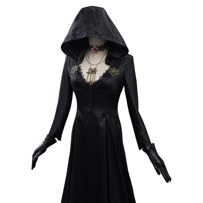 Resident Village Cosplay Evil Bela Lady Dimitrescu Fantasy Costume Ada Wong Ashley Disguise Women Female Dress Halloween Suit