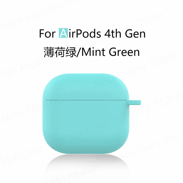 for new airpods 4 case apple earphone case Liquid Silicone Protective Case for airpods 4 Wireless Bluetooth Earphone Case Cover