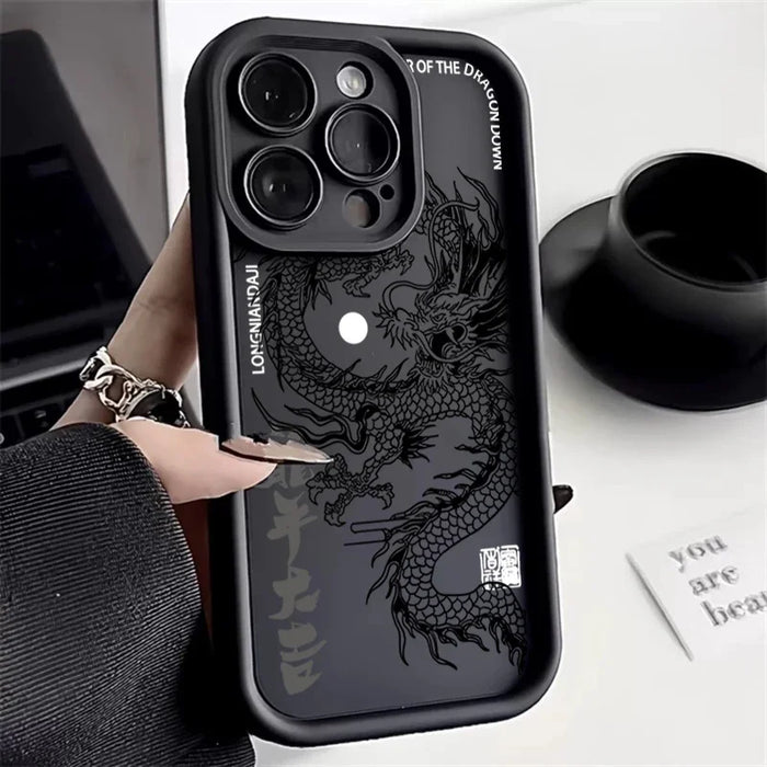 Luxury Dragon Totem Case for Xiaomi Redmi 13C 12C 4G Note 13 12 11 Pro Plus 12S 11S 10S 10 Pro Max 5G Shockproof Cover