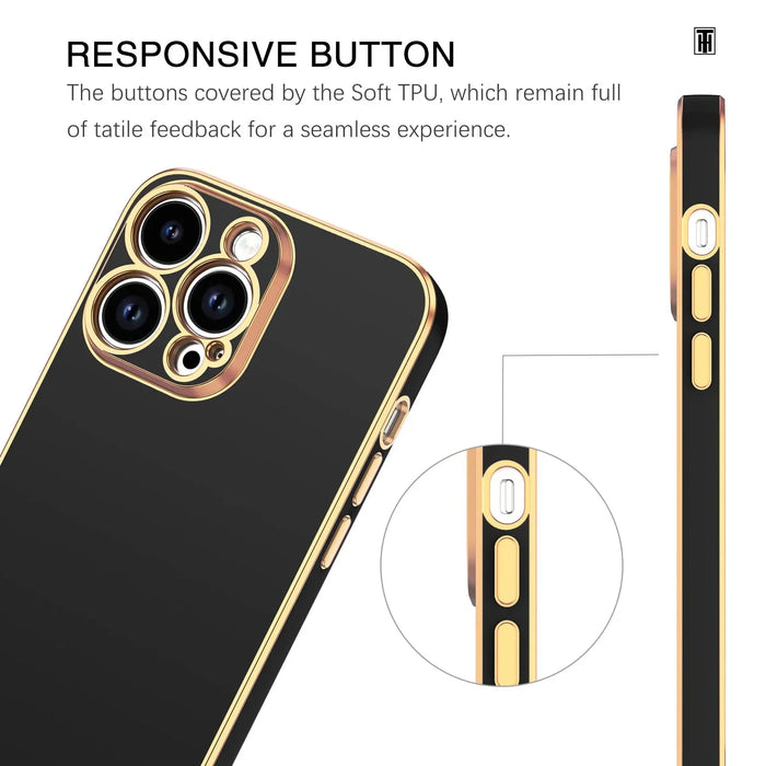 Luxury Solid Color Silicone Soft Case For IPhone 16 15 14 11 12 13 Pro Max Mini 16 Plus Plating Glossy Shockproof Protect Cover