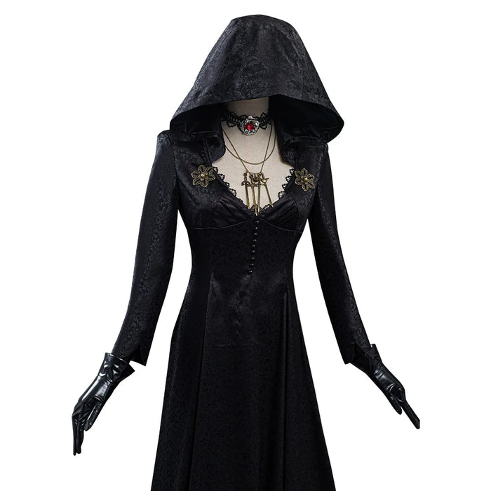 Resident Village Cosplay Evil Bela Lady Dimitrescu Fantasy Costume Ada Wong Ashley Disguise Women Female Dress Halloween Suit