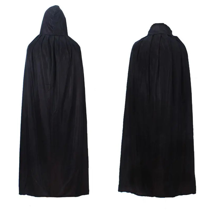 Black Red Vampire Cloak Cape Stand-up Collar Long Robe Women Men Halloween Vampires Grim Reaper Party Cosplay Costume