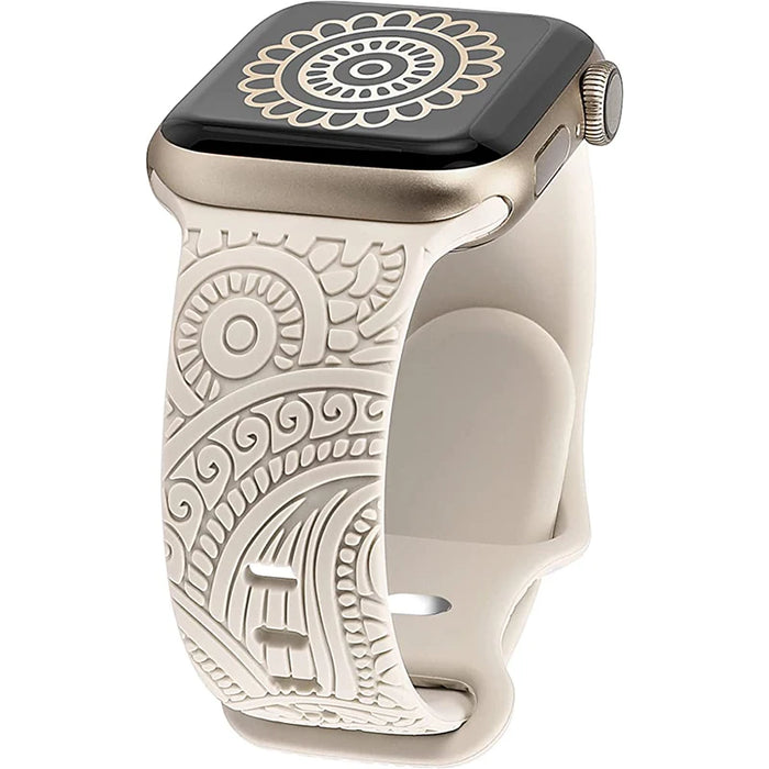 Engraved Band for Apple Watch 44MM 49mm 40mm 41 45mm 38/42mm Leopard Silicone Sport Strap for IWatch Series Ultra 8 7 6 SE 5 4 3