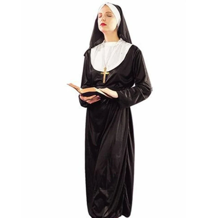 Halloween Costume Prom Cosplay Priestess Nun Dress 2pcs Set