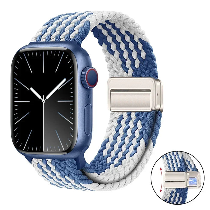 Woven nylon strap For Apple Watch 10 42mm 46mm Ultra 2 49mm 9 8 7 45mm 41mm breathable bracelet For iwatch 6 5 4 3 SE 44mm 40mm