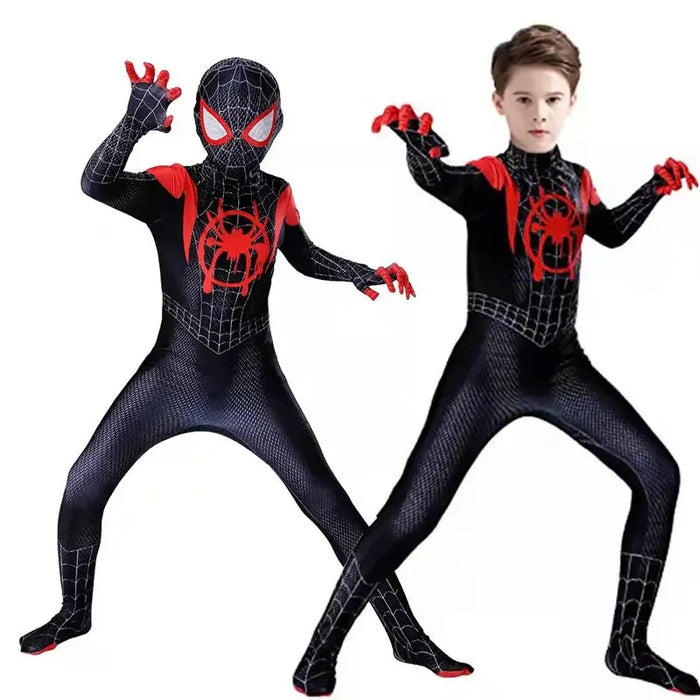 High Quality Spiderman Superhero Costume Bodysuit For Kids Adult Spandex Zentai Halloween Party Cosplay Jumpsuit 3D Style