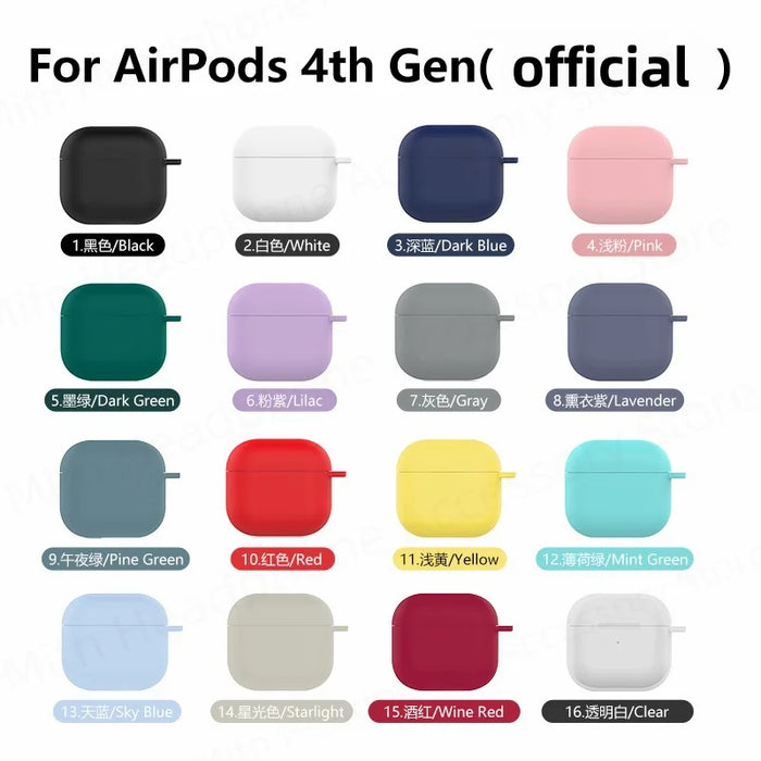 for new airpods 4 case apple earphone case Liquid Silicone Protective Case for airpods 4 Wireless Bluetooth Earphone Case Cover