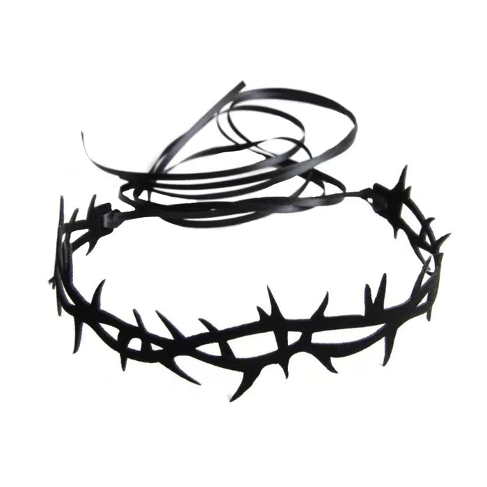 Gothic Black Lace Velvet Thorn Necklace For Women Fashion Punk Choker Necklace Halloween Party Chokers Necklaces Jewelry Gifts