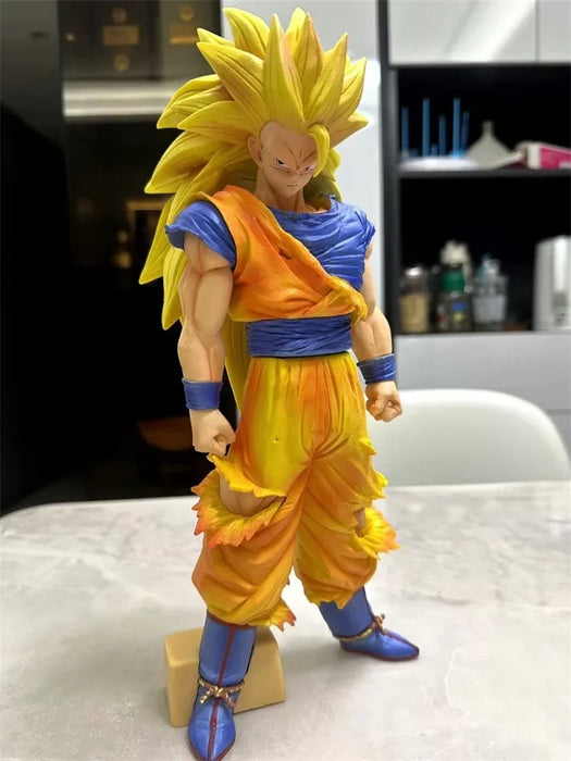 New 32cm Dragon Ball Z Goku action Figure Ssj3 Dbz Super Saiyan 3 Anime Figures Pvc Statue Action Figurine Models Halloween Gift Toys