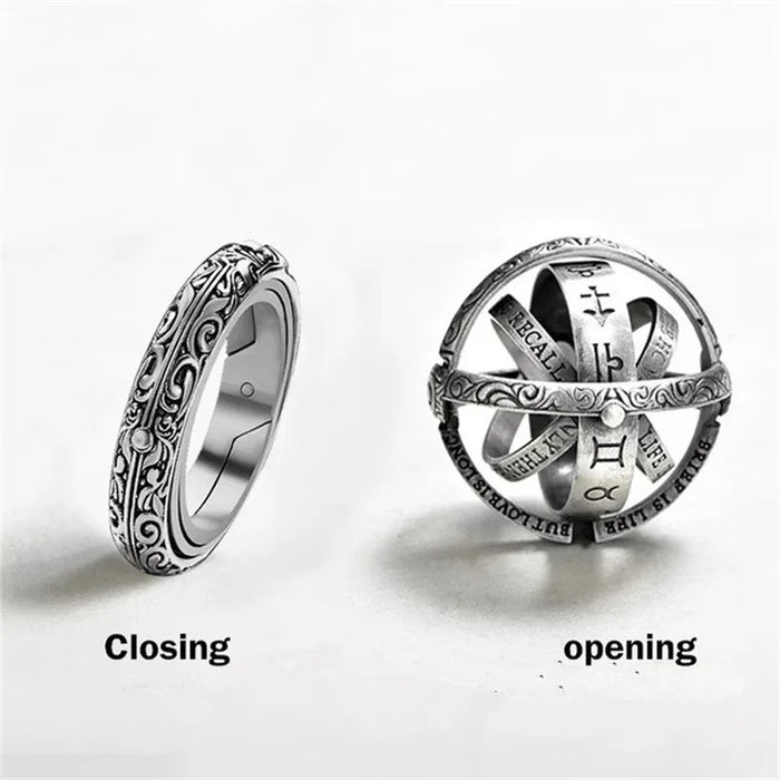 Astronomical B All Rings For Women Men Creative Complex Rotating Cosmic Finger Ring Jewelry