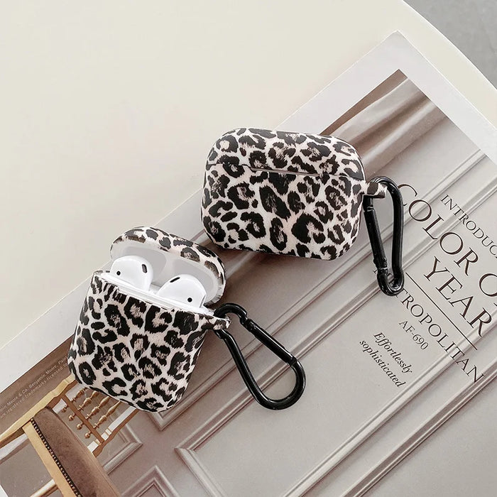 Leopard Print Earphone Case For Airpods Pro 2 USB C Silicone Protective Cover For Apple Airpods 3 3rd Generation Shell With Hook