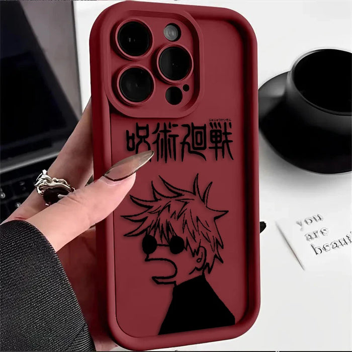 Jujutsu Kaisen Anime For iPhone 15 14 13 Pro Max Liquid Eye Ladder Phone Case