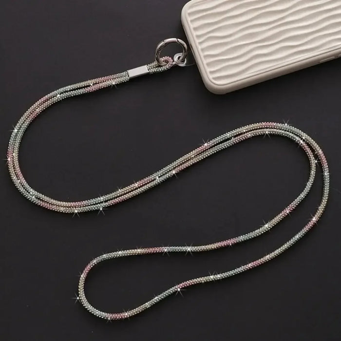 Crystal Rhinestone Phone Lanyard Luxury Bling Bling Bright Diamond Phone Anti-lost Rope Hanging Cord Phone Accessories