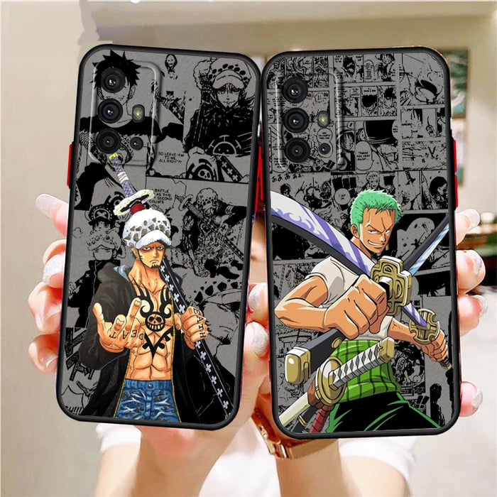 Anime Cartoon Ones Piece Frosted Translucent For Samsung A53 A52 A33 A32 A51 A71 A21S A13 A73 A50 A22 A12 5G Soft Phone Case