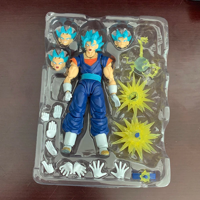 SHF Dragon Ball Super Saiyan Vegito Action Figure God Anime DragonBall Gokou Figurine Toy Christmas Gift Collection