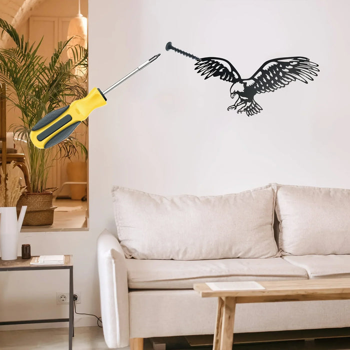 Bald Eagle Metal Wall Art, Black Metal Birds Yard Décor,Bald Eagle Metal Wall Art Outdoor Décor,for Arts And Crafts Window Treatments