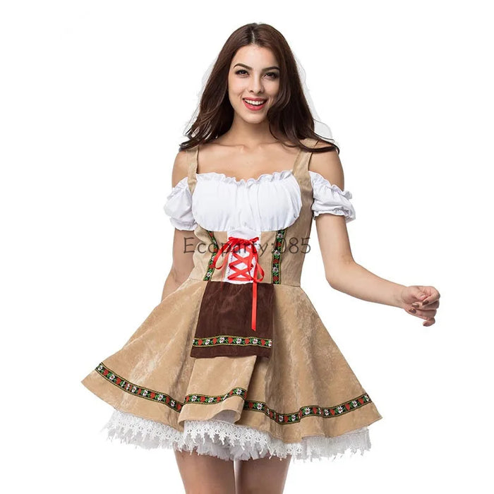 Male Woman Oktoberfest Costume Traditional Couple German Bavarian Beer Outfit Cosplay Halloween Carnival Festival Party Clothes