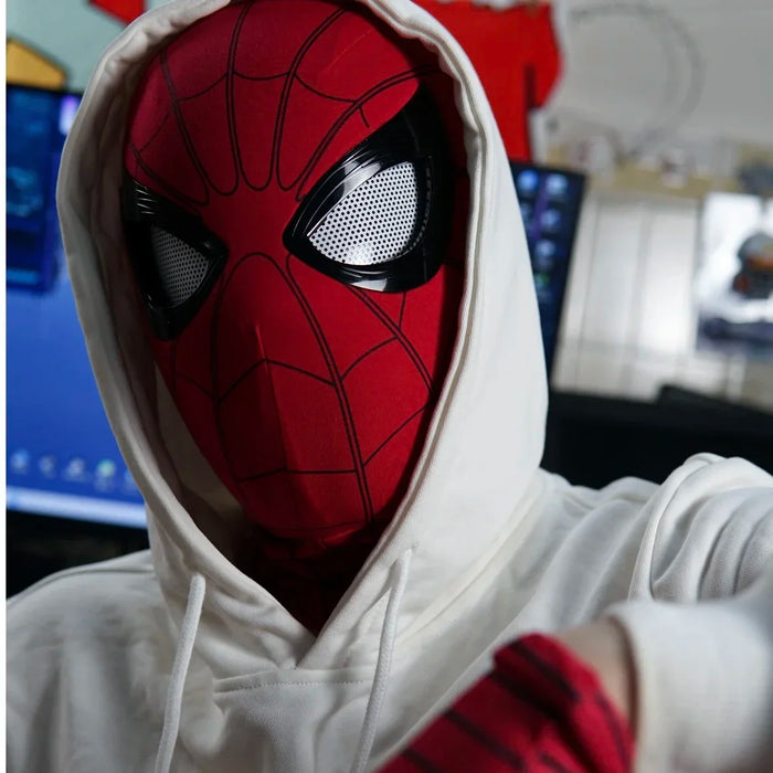 Spiderman Mask Eyes Movable Spiderman Mask Peter Parker Halloween Cosplay Costume Mask Spandex Fabric Material