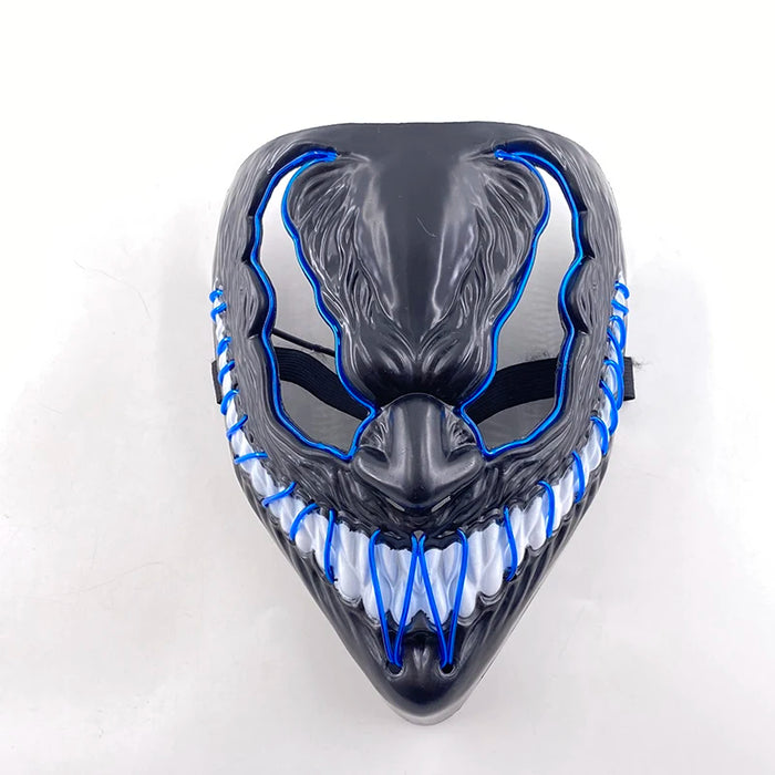 New Arrival Halloween Mask Horror Venom  LED Luminous Mask Cosplay Costume Makeup Prom Party