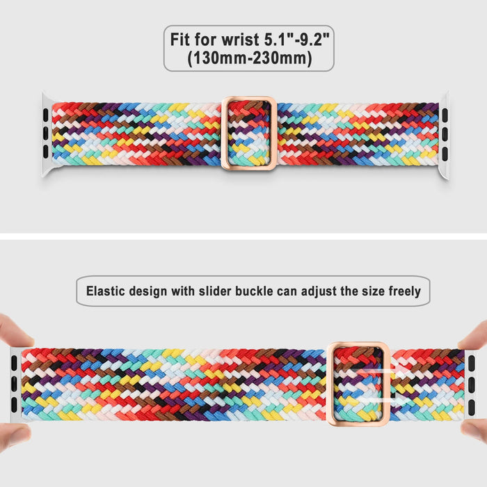 Braided Solo Loop For Apple watch band 45mm 44mm 40mm 49mm 38 41mm Elastic correa bracelet series 8 9 5 4 3 SE 6 7 Ultra 2 strap