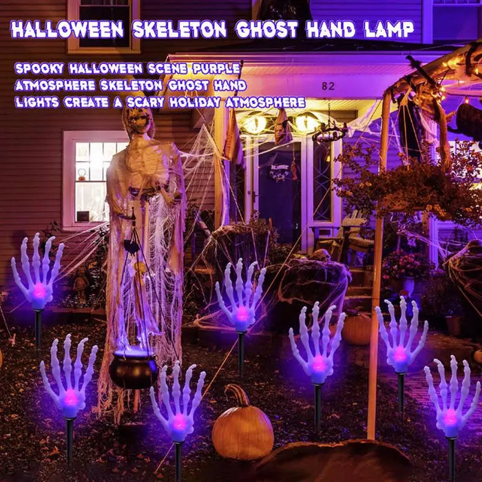 2024 Halloween Garden Lights Skeleton Hand Solar Powered Scary Halloween Decorations Outdoor Waterproof Yard Ornament For Home