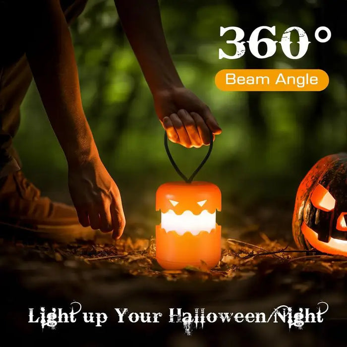 Jack O Lantern Lightweight Foldable Pumpkin Night Light Portable Halloween Decorations 360 Degree Beam Angle Pumpkin Decorations