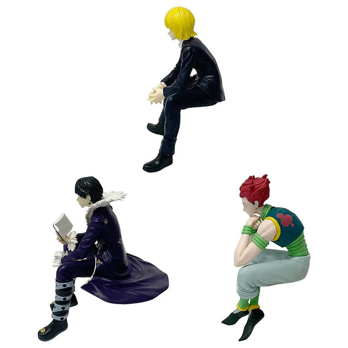 13.5CM Anime HUNTER×HUNTER Hisoka Noodle Press Killua Zoldyck GON·FREECSS Sitting Model Toy Gift Collection Action Figure PVC