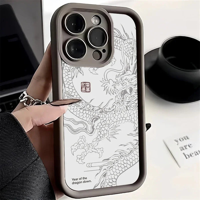 Luxury Dragon Totem Case for Xiaomi Redmi 13C 12C 4G Note 13 12 11 Pro Plus 12S 11S 10S 10 Pro Max 5G Shockproof Cover